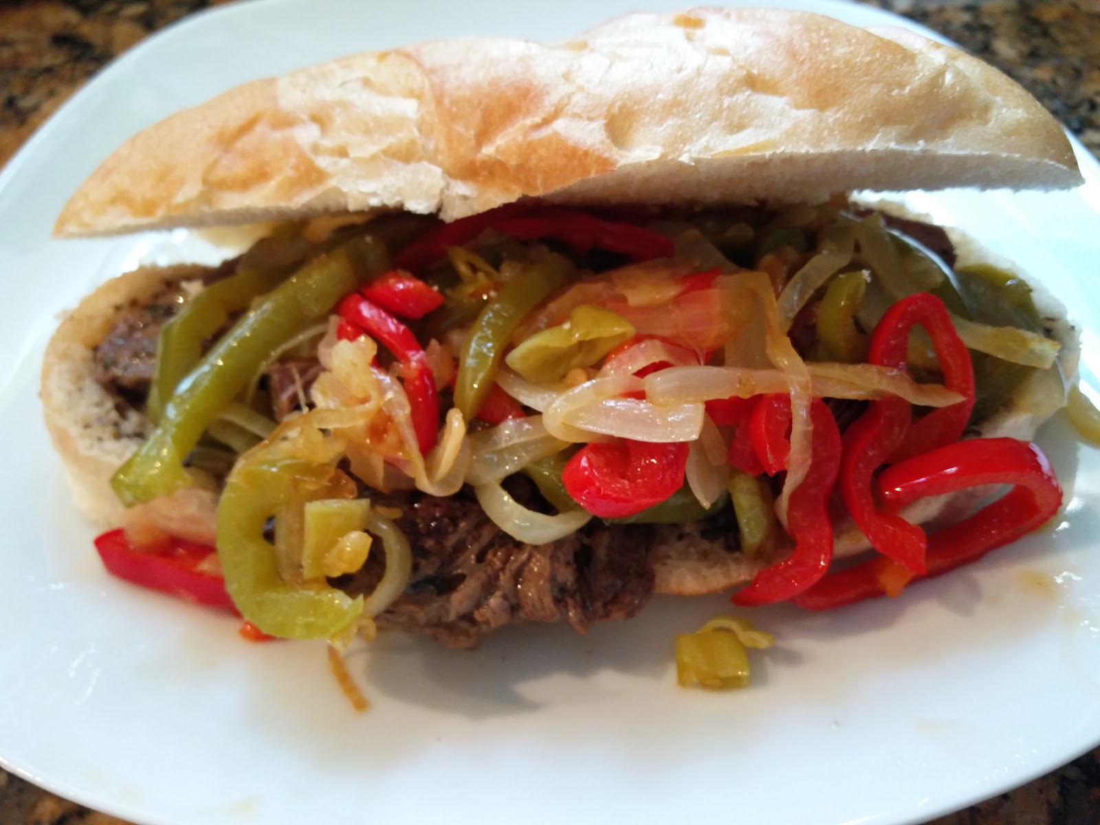 Nick and Alona Kitchen Chicago Style Italian Beef Hoagies