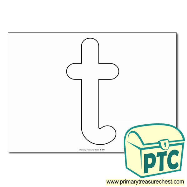 Bubble Letters Lowercase T - Formal Letter