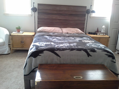 Master bedroom nightstands Rustic Headboard