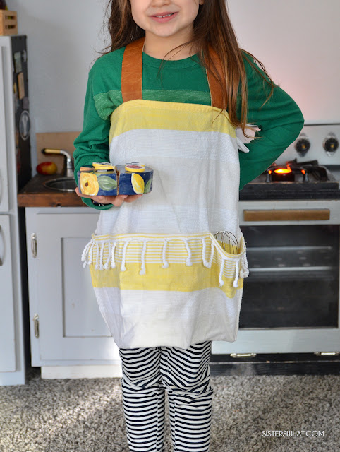 how to sew a tea towel apron for kids