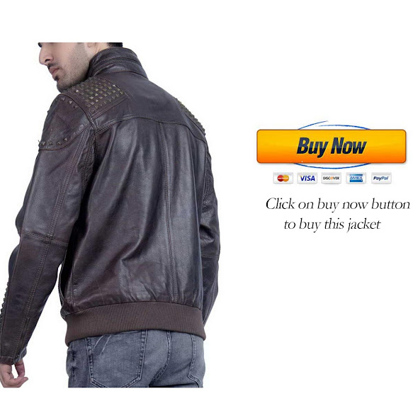 Metal Stud Leather Jacket