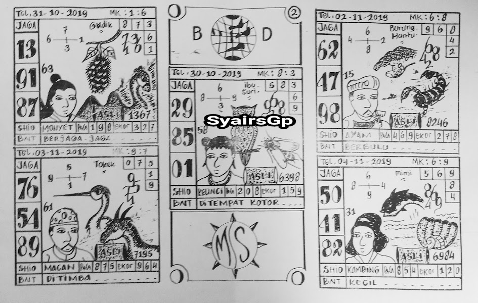 Kode Syair SGP Rabu 30 Oktober 2019 - Tunas Togel
