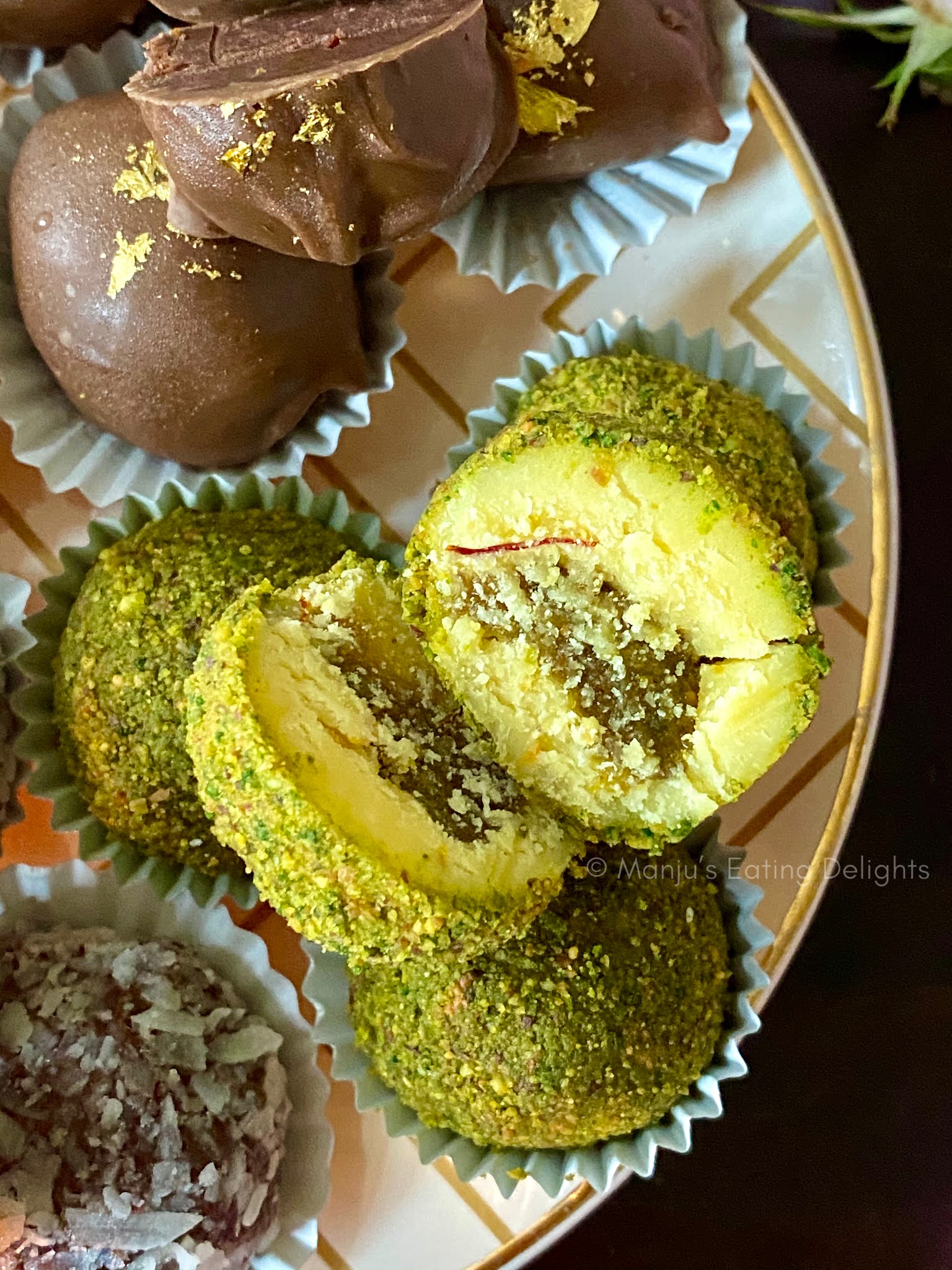 Manju's Eating Delights Indian fusion Truffles Diwali Truffles