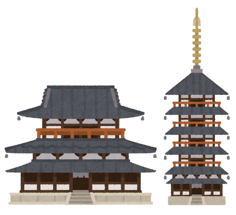 無料ダウンロード 法隆寺 イラスト イラスト素材