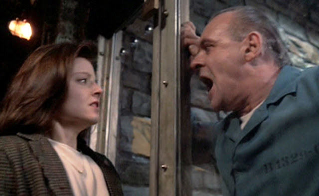 Jodie Foster and Anthony Hopkins in The Silence of the Lambs