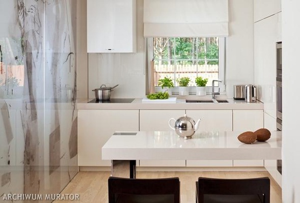 decora y disena: Cocina Pequeña Moderna en Color Blanco