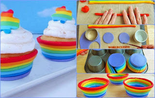 cupcake cup rainbow arcobaleno  festa a tema
