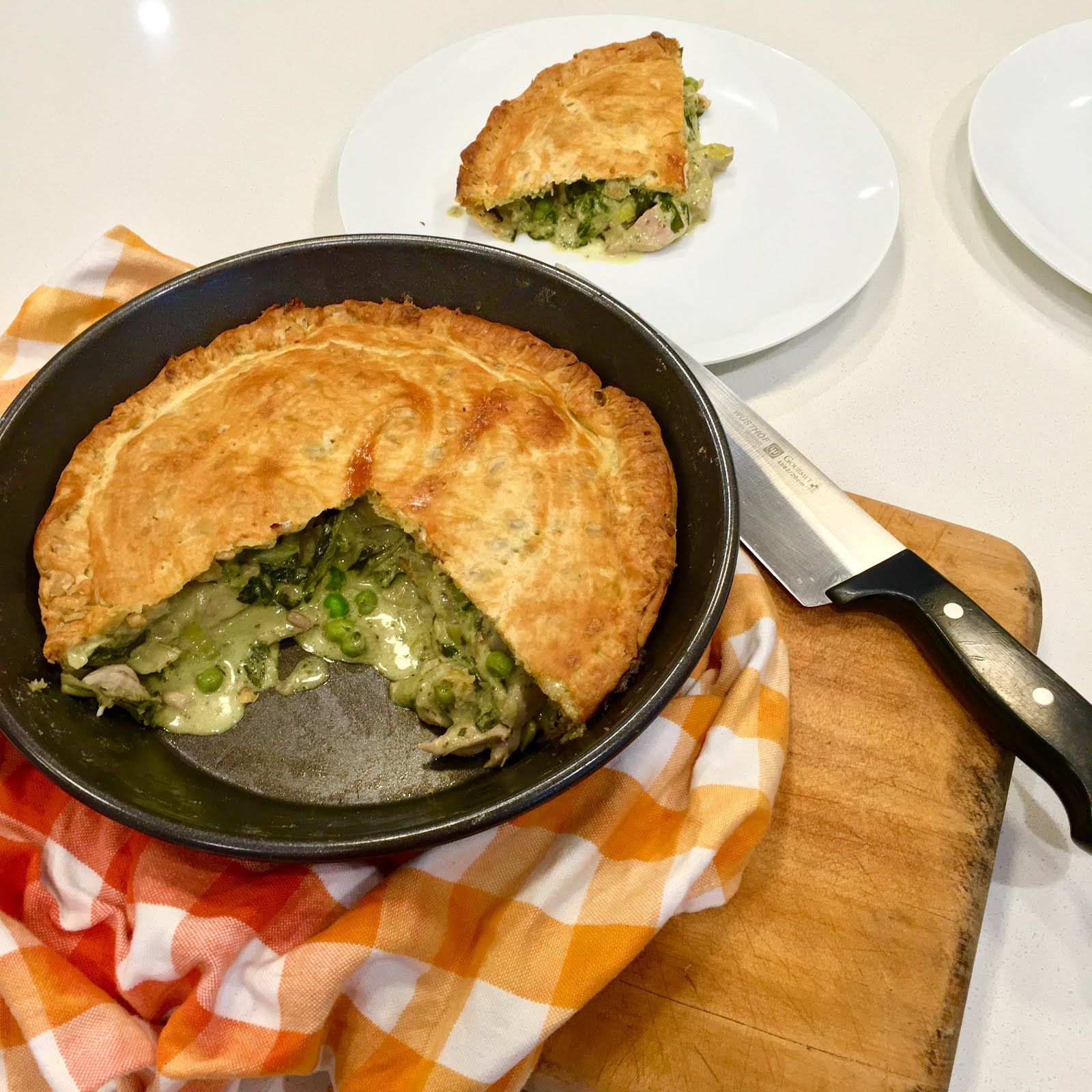 Spark My Pantry Creamy Green Chicken Pie