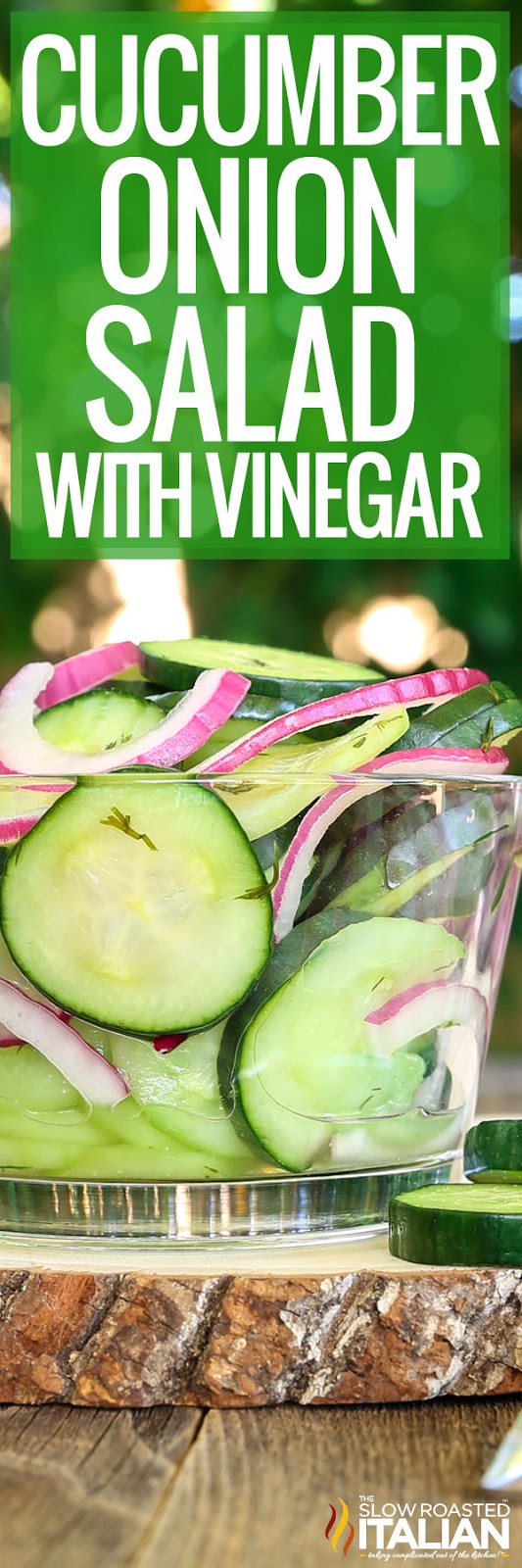 Cucumber Onion Salad with Vinegar + Video