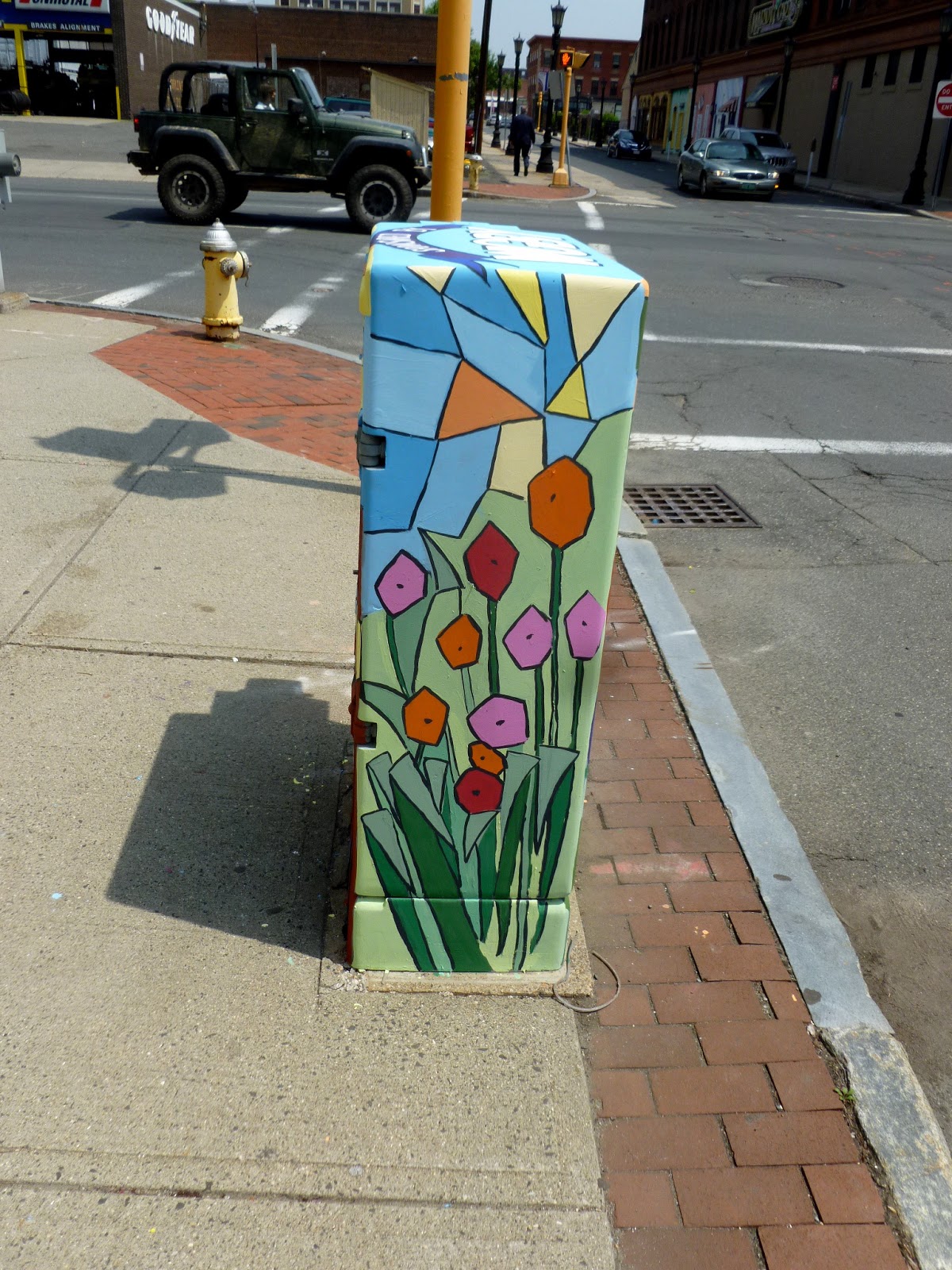 Photoops Decorated Utility Box Geometric City Scenes Springfield, MA