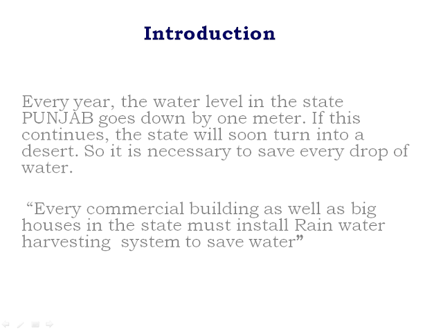 RAIN WATER HARVESTING SYSTEM AND MANAGEMENT