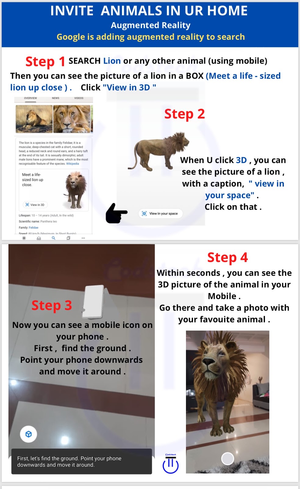 How to Use Your iPhone to Bring Life-Sized 3D Animals In Your