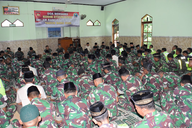 Jelang Menyambut Pergantian Tahun Kodim Klaten Gelar Doa Bersama