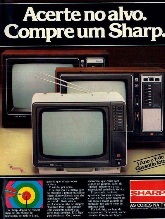 Eletrônica Pico Cristal TV colorida Sharp As cores na TV. Eletrônica Pico Cristal TV colorida Sharp As cores na TV.