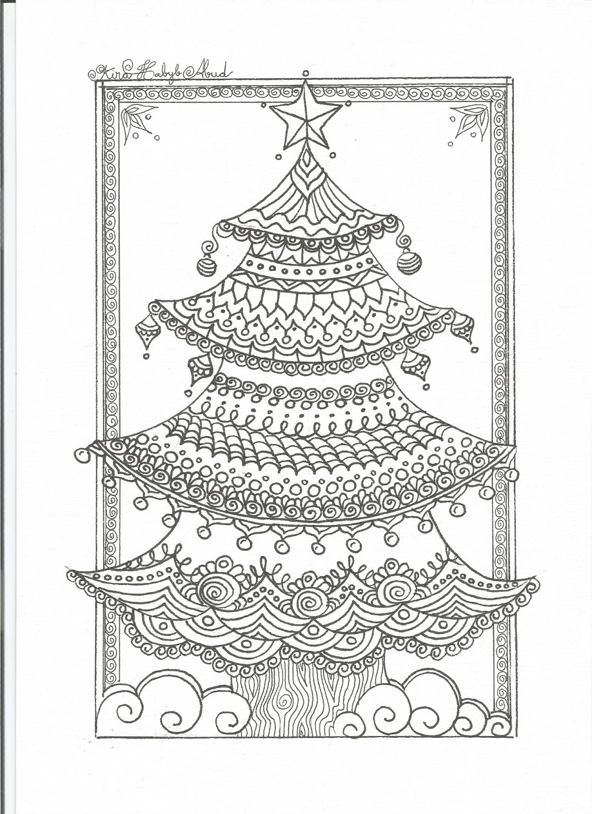 Desenhos fáceis para fazer no Natal #1 (árvore de natal) 🎄  #a