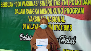 Kodim 0701/Banyumas Kembali Gelar Serbuan Vaksinasi Covid-19 Kodim 0701/Banyumas Kembali Gelar Serbuan Vaksinasi Covid-19