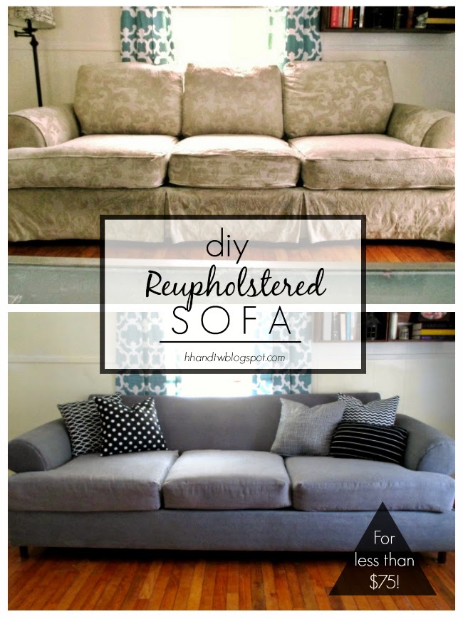 Diy Couch Reupholster, How To Reupholster A Sofa With Attached Cushions