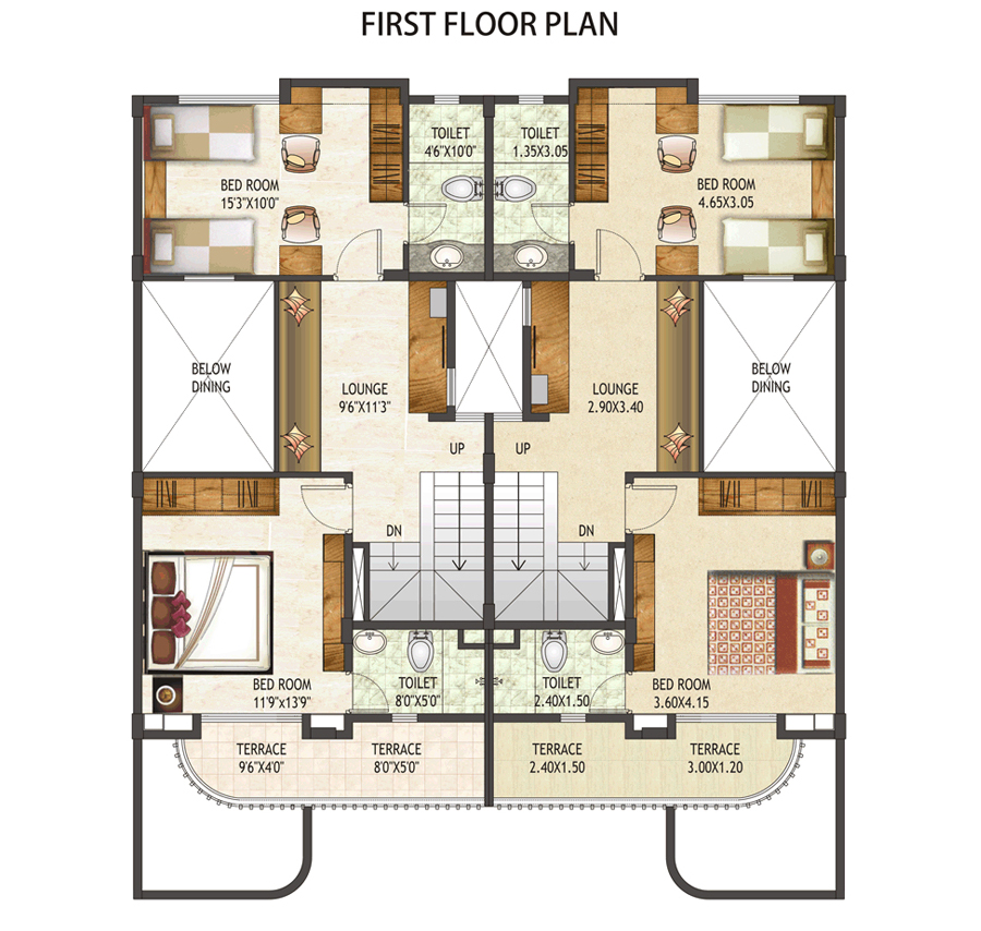 2bhk & 3bhk layout's.