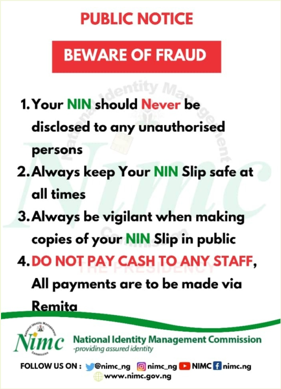 NIMC (NIN) Enrolment Form » Guidelines & Requirements