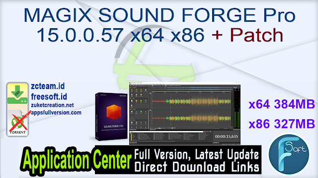 MAGIX SOUND FORGE Pro 15.0.0.57 x64 x86 + Patch_ ZcTeam.id