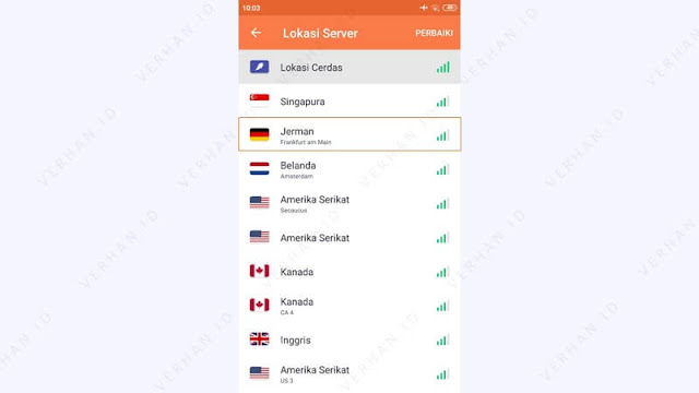 pilih negara vpn