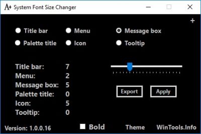 изменить цвета для системных элементов и размеры шрифта в Windows 10