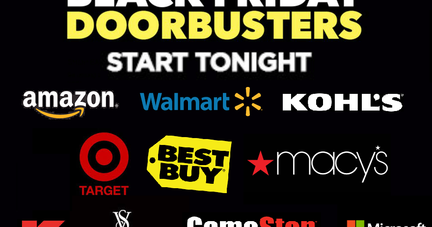 BLACK FRIDAY ONLINE DOOR BUSTERS LIVE TONIGHT - SEE THE POST FOR SALE START TIMES FOR ALL STORES ...