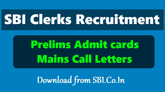 SBI Clerks (Junior Associates) prelims Admit cards 2018 download from June 6 sbi clerks (junior associates) prelims admit cards 2018, sbi clerks preliminary exam date,sbi clerks main exam call letter,sbi clerks main exam date,sbi clerks admit cards,sbi clerks call letters,sbi clerks hall tickets