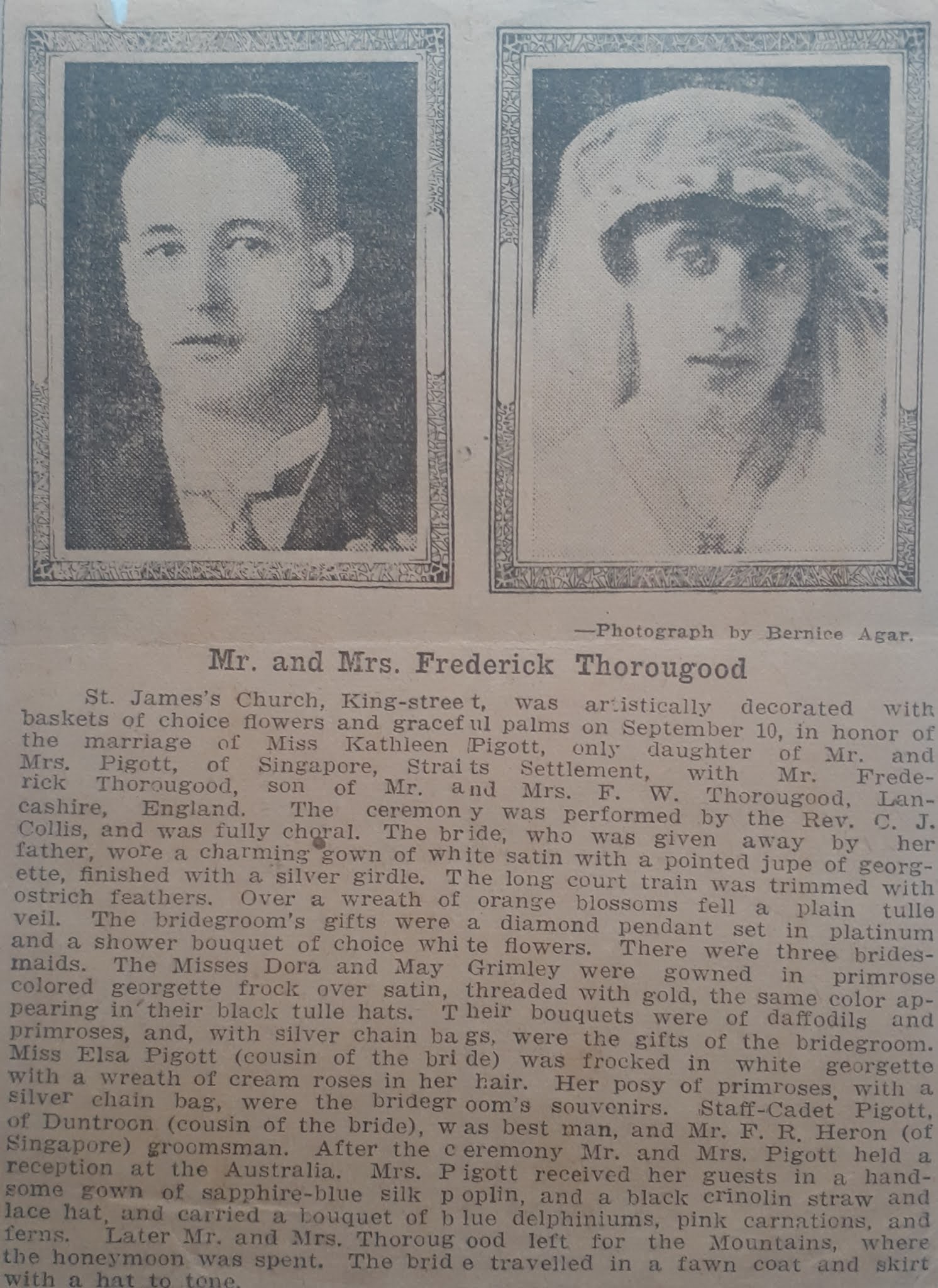 THE PIGOTT FAMILY OF QUEEN'S COUNTY, IRELAND; SOME ANCESTRAL