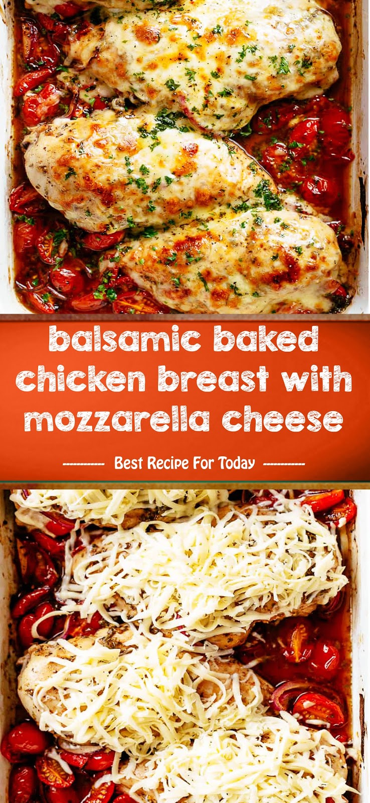 balsamic baked chicken breast with mozzarella cheese