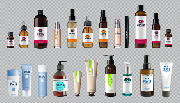Realistic All Types Of Bottles Vector Mockup