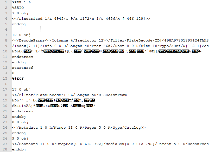 Mario's Security Blog: Decode PDF and Extract Javascript