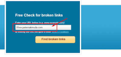 masukan alamat blog pada kotak pencarian cek broken link masukan alamat blog pada kotak pencarian cek broken link