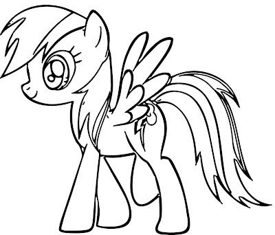 Rainbow Dash Coloring Pages for Kids