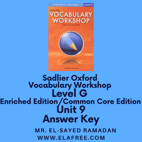 sadlier-vocabulary-workshop-level-g-unit-9-answers