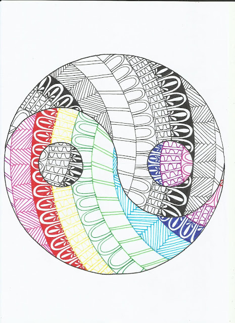 how to draw a yin yang mandala