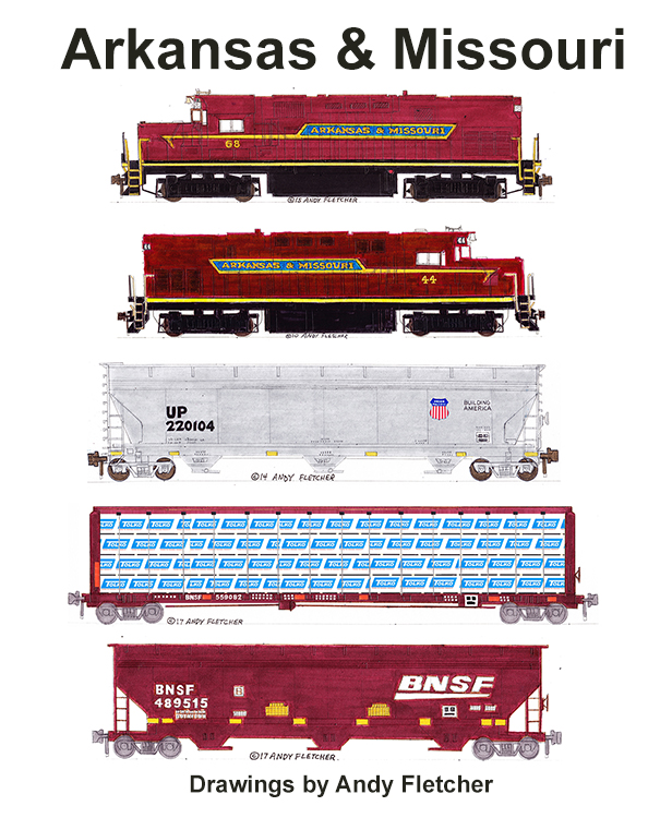 Southern Pacific Freight Train 7 magnets by Andy Fletcher