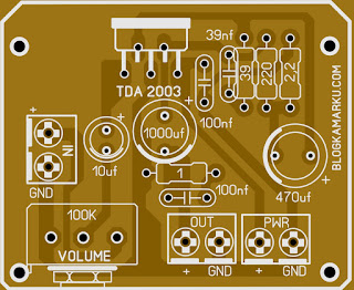 PCB Power TDA 2003 Layout Mono amplifier