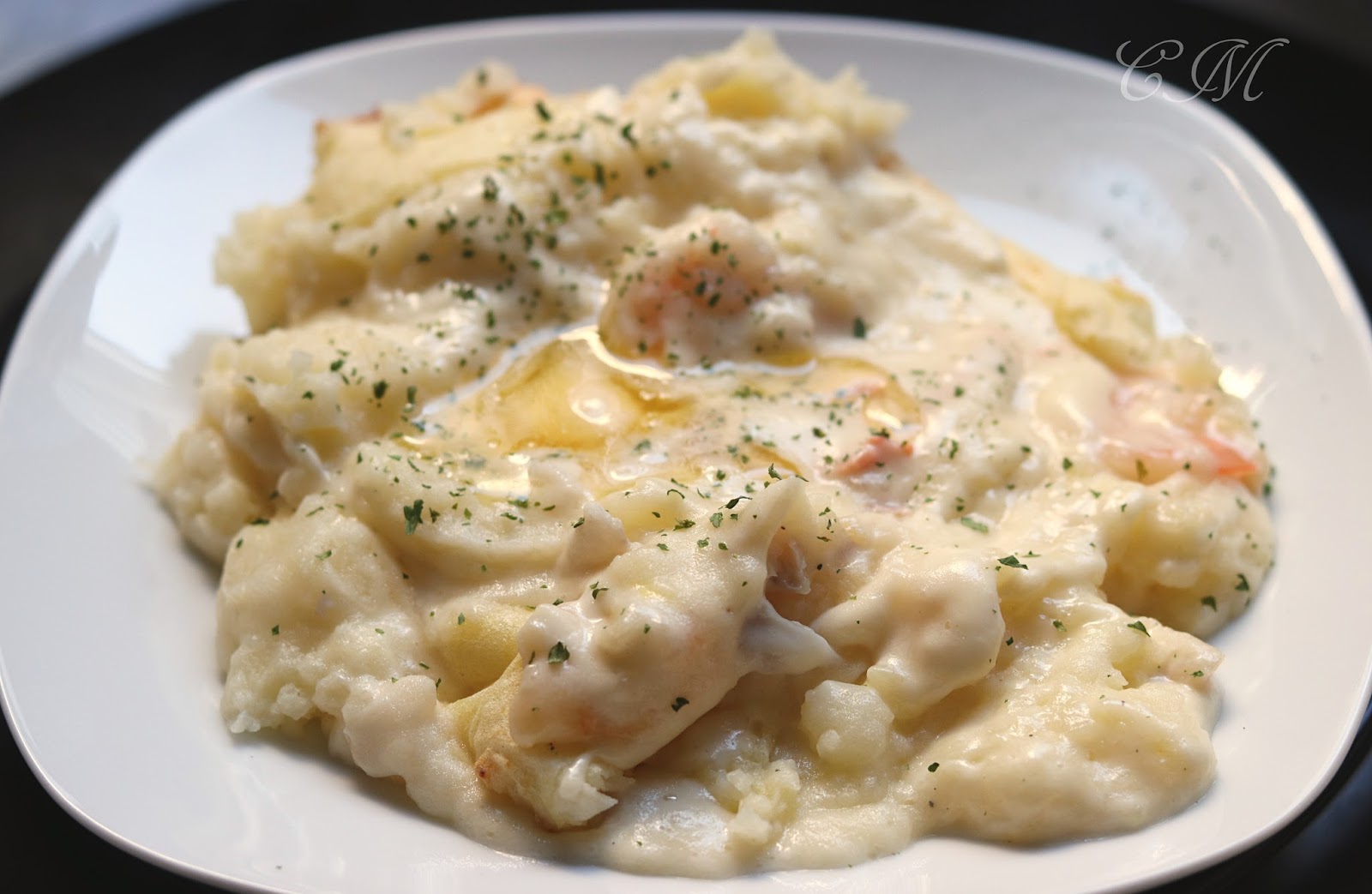 Seafood Casserole Steamed Fish & Mashed Potatoes
