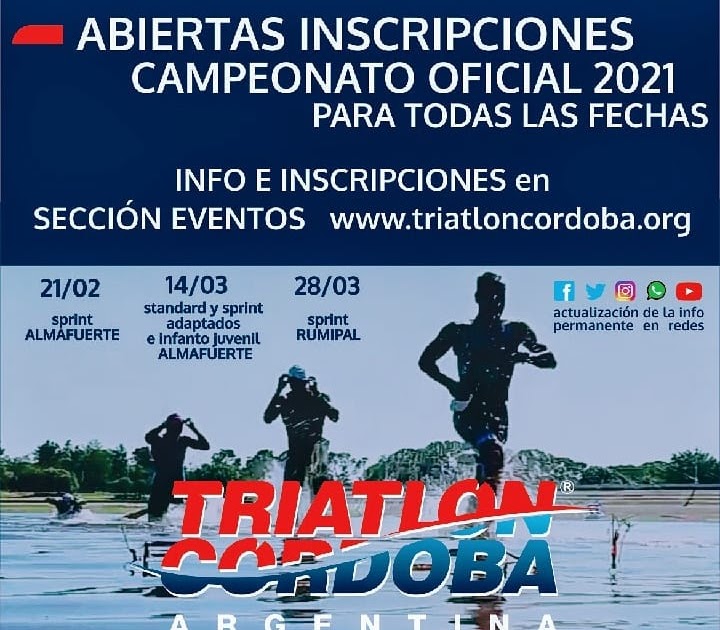 TRIATLÓN A UN MES DE LA PRIMERA COMPETENCIA EN ALMAFUERTE, ARRANCARON LAS INSCRIPCIONES TRIATLÓN A UN MES DE LA PRIMERA COMPETENCIA EN ALMAFUERTE, ARRANCARON LAS INSCRIPCIONES