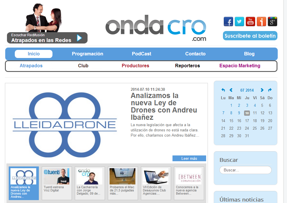 En @OndaCRO , una muy interesante radio online, comentando la nueva legislación sobre #drone #uav