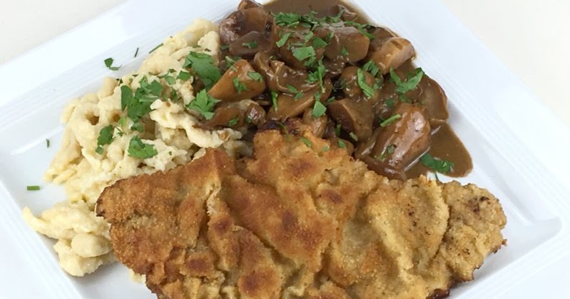 Lecker Bentos und mehr: Kalbsschnitzel mit Steinpilzsoße und Spätzle