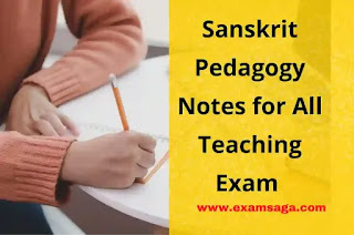 Sanskrit Pedagogy Notes For Ctet Uptet And other Tet 1 EXAMSAGA