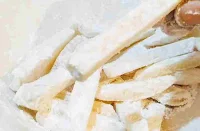 Corn flour coated potato fingers for honey chilli potato recipe