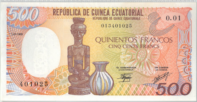 Guinea Equatoriale 500 Francs 1985 P# 20