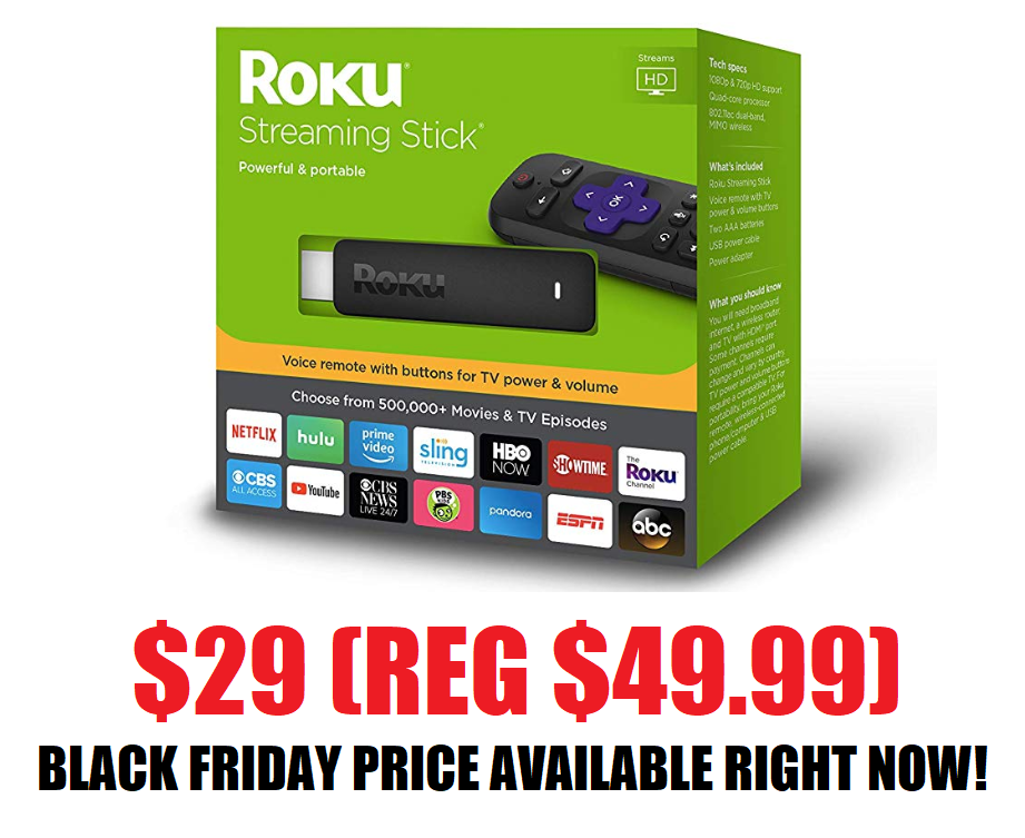 Roku 3800R Streaming Stick $29 + Free Shipping - BLACK FRIDAY PRICE AVAILABLE RIGHT NOW ...