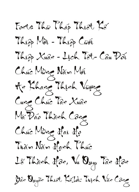 Fonts Thư Pháp Công Thủy 01 Fonts Thư Pháp Công Thủy 01