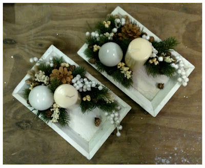 Florist in Rome: Artificial Christmas Arrangements - White Centerpiece