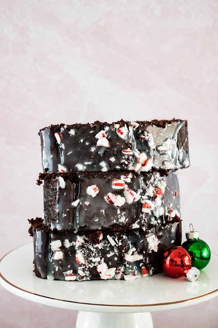 pound cake with glaze stack christmas