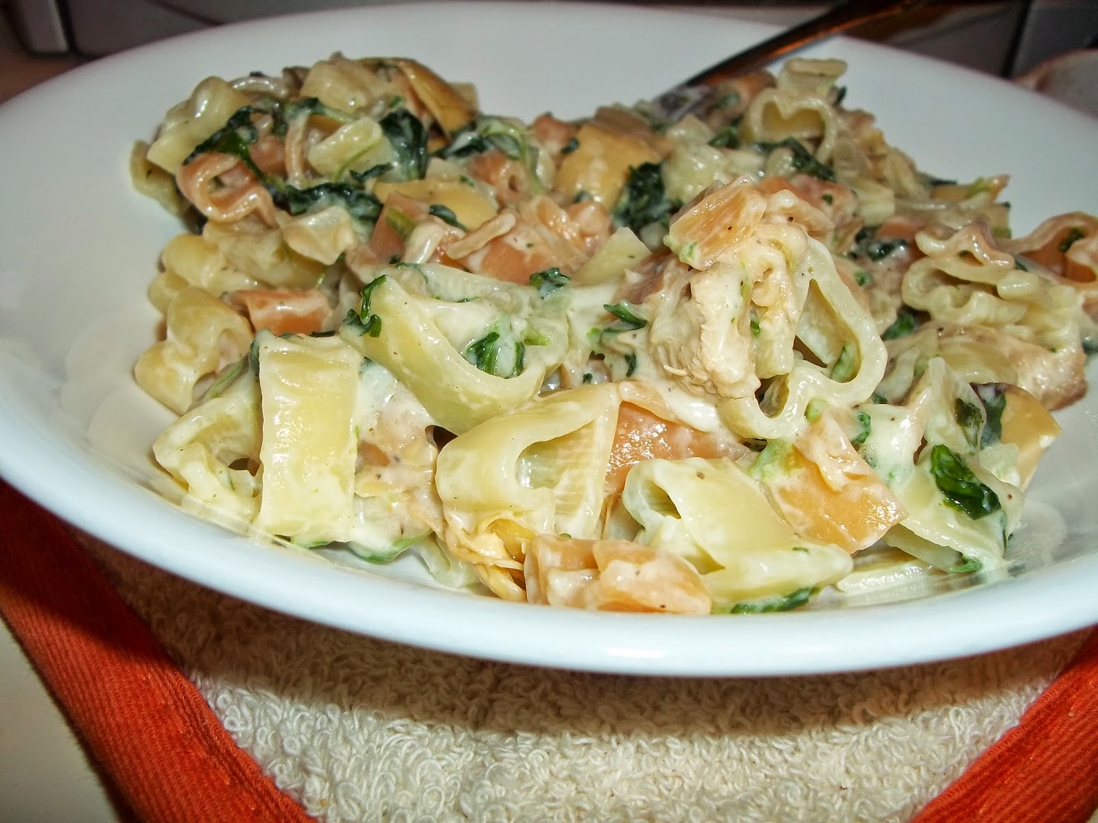Erin Eats in Texas Spinach Artichoke Alfredo